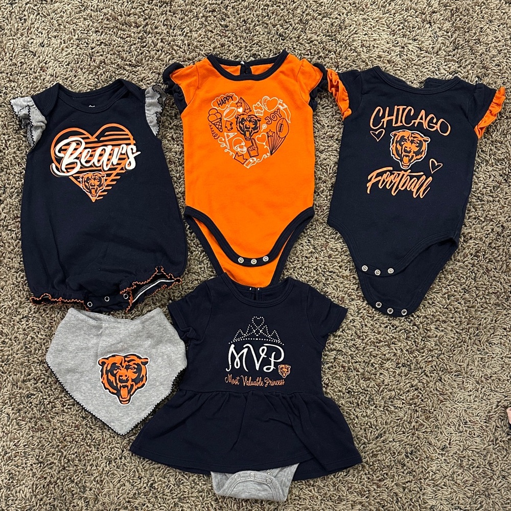 Chicago Bears Baby Girl Onesies